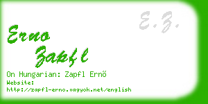 erno zapfl business card